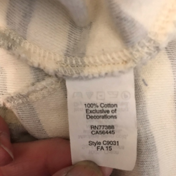 Madewell Women’s XS Elise Short Sleeve Oversized Striped Terry Hoodie Ho… - Picture 6 of 7